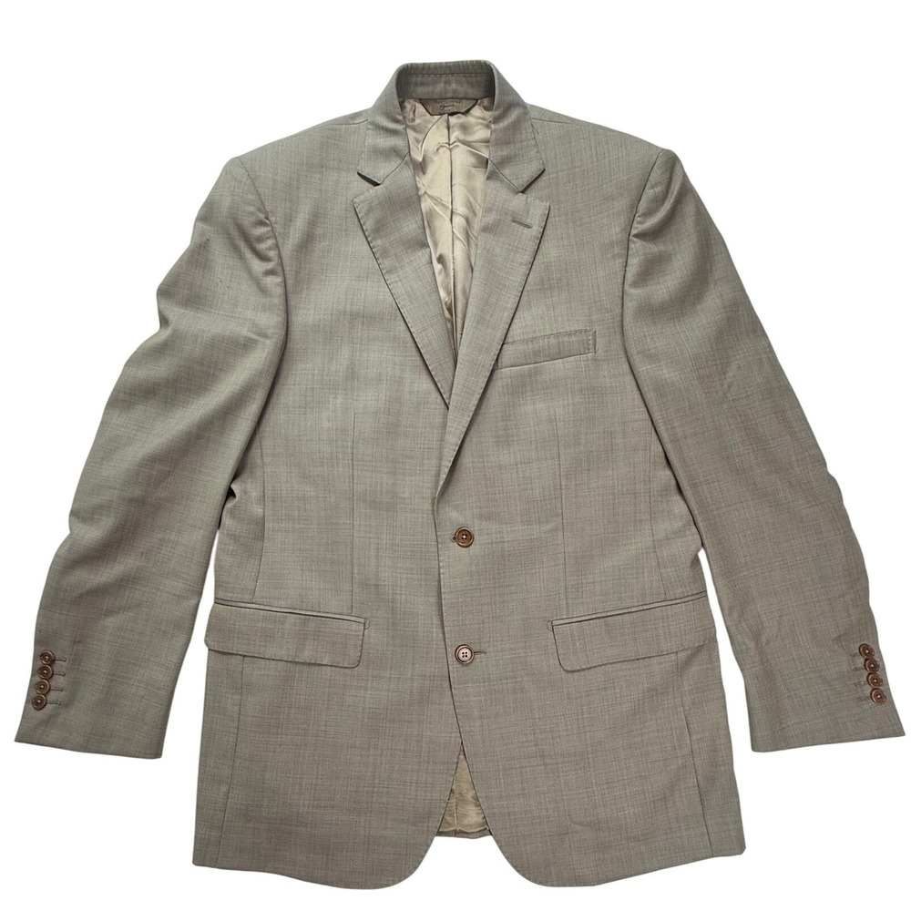 Pronto Uomo Signature Blazer Mens 42L Grey Zignone Super 110s Wool Made in Italy
